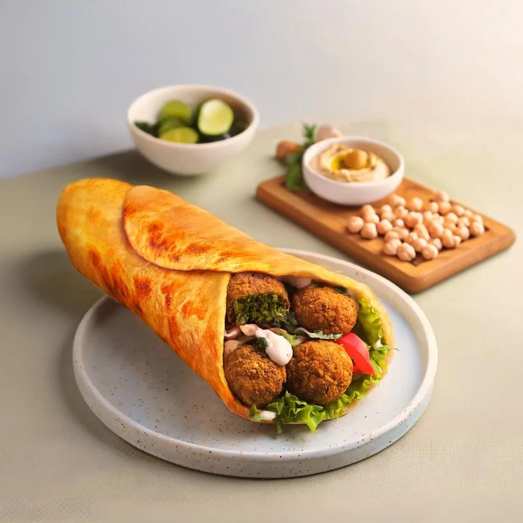 Tameya Pie with Hummus